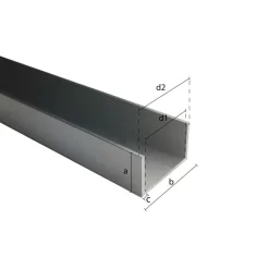 U-profiel aluminium brut 15x15x2000x1mm
