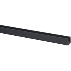 U-profiel kunststof antraciet 18x18 mm 260 cm
