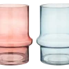 Vaas glas bruin blauw 17x17x21cm