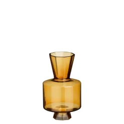 Vaas glas bruin - h18xd11 cm