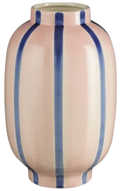Vaas streep roze - h38xd24cm