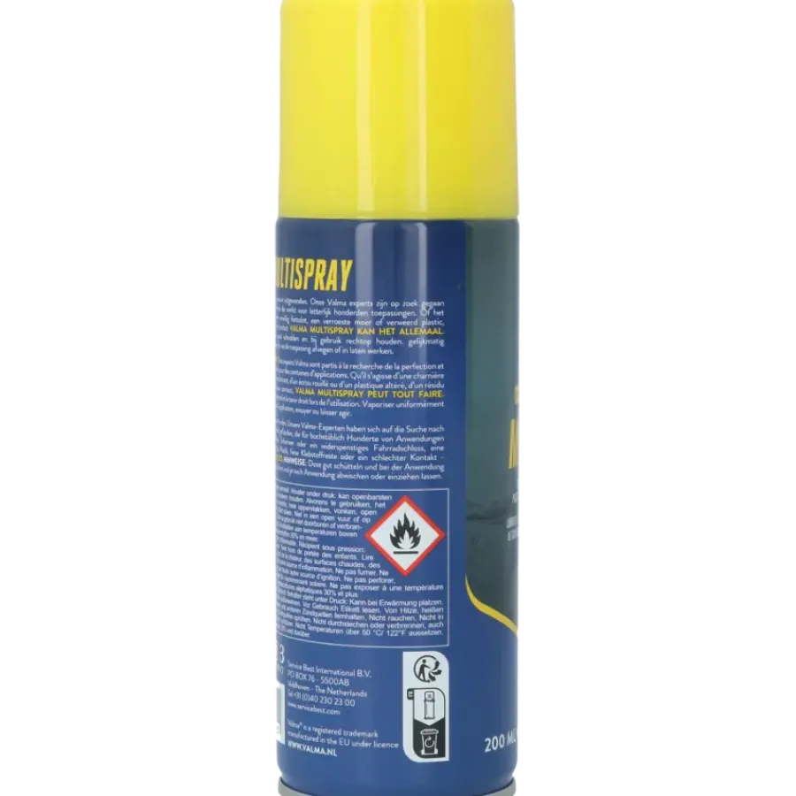 Auto Onderhouds- & Smeermiddelen|Fiets Onderhouds- & Smeermiddelen > Valma multispray VT1200 200ml