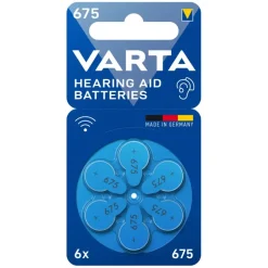 Batterijen > Varta 675 Acoustic Special hoortoestel batterijen type 675 blauw 6 stuks