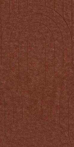Viltpanelen|Wandpanelen > Silentlines Viltpaneel gebogen lijnen terra 120x60 cm 2 stuks