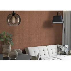 Viltpanelen|Wand- & Plafondplaten > Silentlines Viltpaneel rechte lijnen terra 120x52 cm