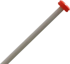 Vlaggenmast met vaste knop wit 200 cm