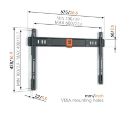 TV & Hifi Steunen > Vogel's TV-steun Fixed L - 40 t/m 100 inch