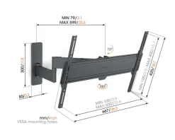 TV & Hifi Steunen > Vogel's TV-steun Full motion+ L - 40 t/m 77 inch