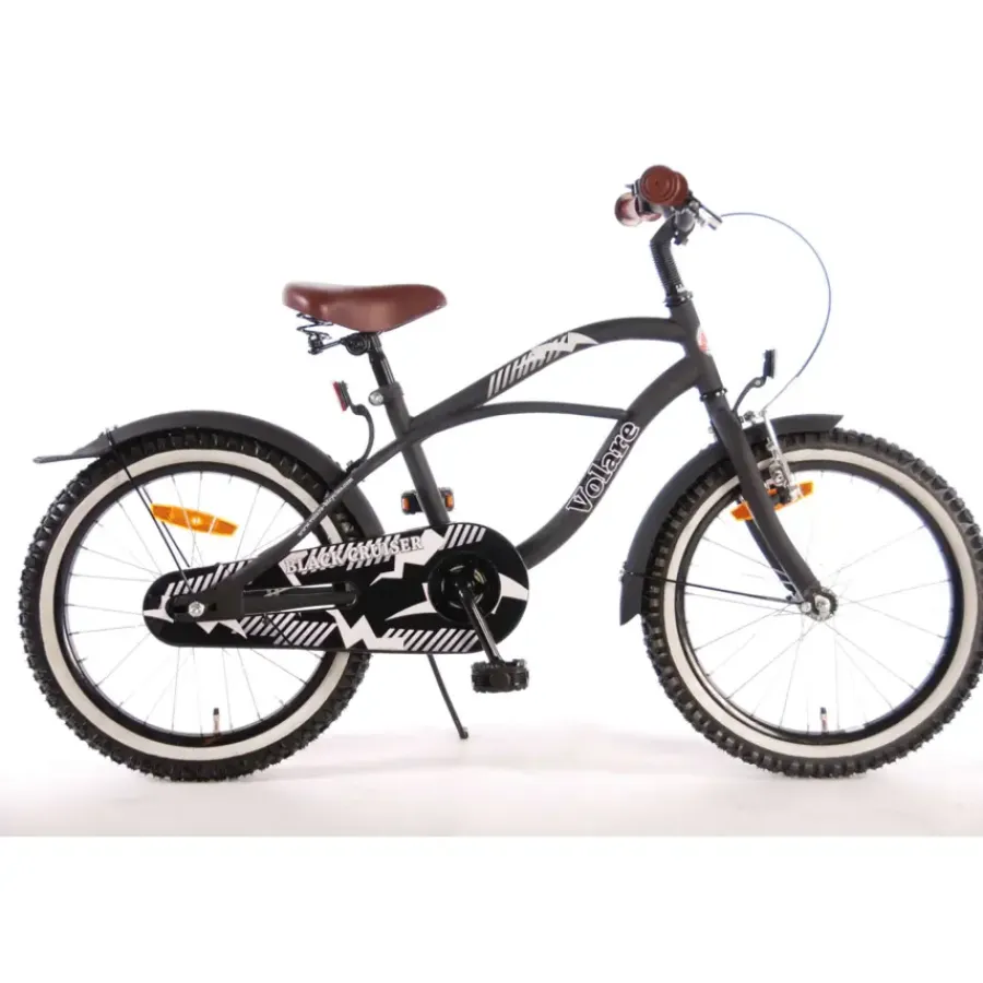 Kinderfietsen > Volare Black Cruiser kinderfiets zwart 18 inch