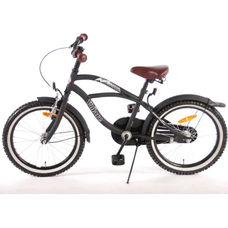 Kinderfietsen > Volare Black Cruiser kinderfiets zwart 18 inch