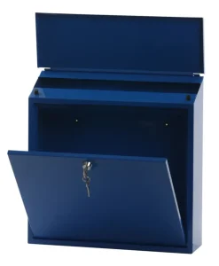 Brievenbussen|Brievenbussen > V-part Brievenbus Malagan blauw