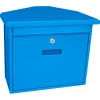Brievenbussen|Brievenbussen > V-part Brievenbus staal Zamoran blauw