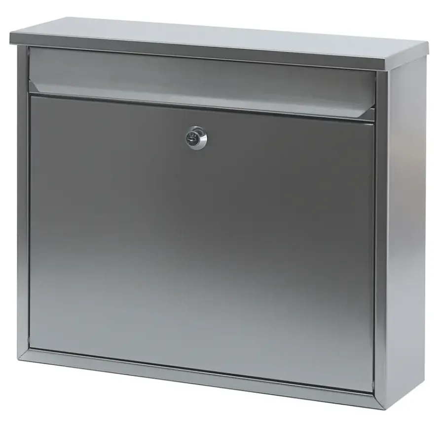 Brievenbussen|Brievenbussen > V-part Wandbrievenbus Granadan RVS - 31.5 cm