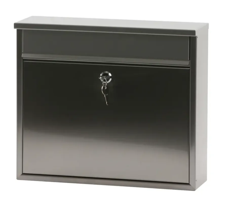 Brievenbussen|Brievenbussen > V-part Wandbrievenbus Granadan RVS - 31.5 cm