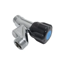Sanitair Aansluitmateriaal > VSH Wasmachinekraan + Keerklep 1/2"M Knop Zwart