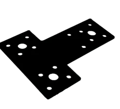Waelbers T-plaat 80 x 68 x 38 mm zwart