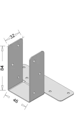 Houtverbinders|Houtverbinders > Geen Waelbers trussclip horizontaal 46 mm verzinkt