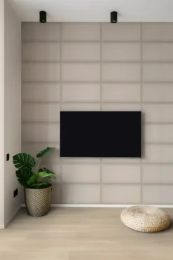 Wandkussens|Wandpanelen > Geen Wandkussen boucle taupe 60x30 cm