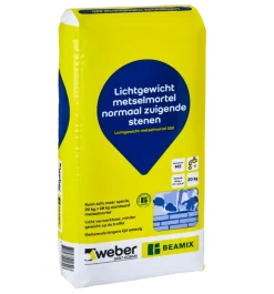 Mortel > Weber Saint-Gobain Weber Beamix lichtgewicht metselmortel 20 kg