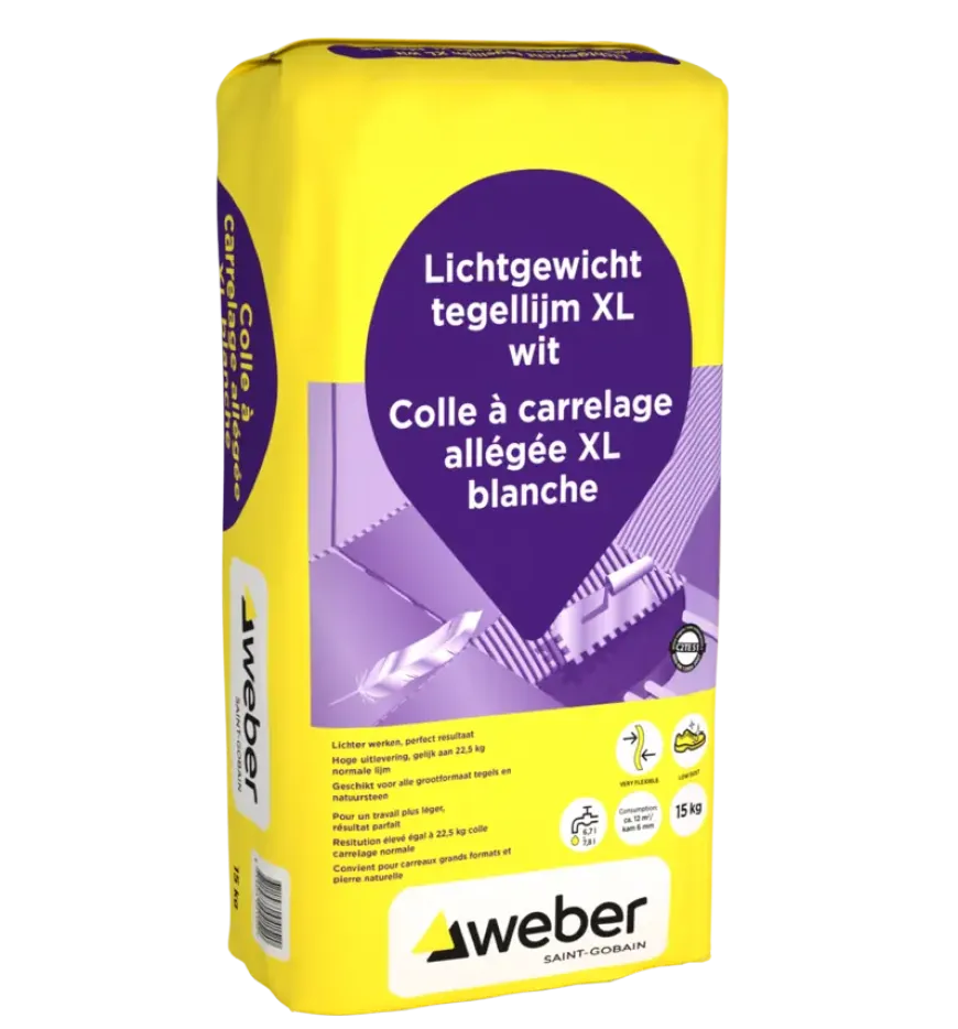 Weber Beamix lichtgewicht tegellijm XL wit 15 kg
