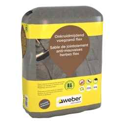 Zand > Weber Saint-Gobain Weber Beamix onkruidmijdend voegzand flex antraciet 15 kg