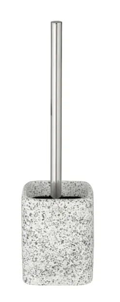 Wenko Terrazzo toiletborstelhouder polyresin wit/beige/grijs