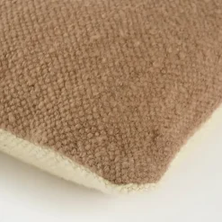 Woven kussen beige - l55xb35xh10cm