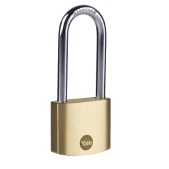 Yale Hangslot messing 40 mm met lange beugel