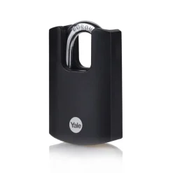Yale Hangslot messing zware uitvoering 40 mm met zwarte body