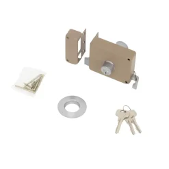 Deursloten|Cilinders > Yale Oplegslot met Buitencilinder Vast Grijs Gelakt 635-50mm