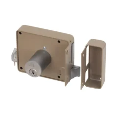 Deursloten|Cilinders > Yale Oplegslot met Buitencilinder Vast Grijs Gelakt 635-50mm