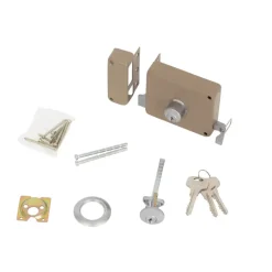 Deursloten|Cilinders > Yale Oplegslot met Buitencilinder Los Grijs Gelakt 615-50mm