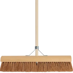 Zaalveger bezem kokos 60 cm met steel 160 cm